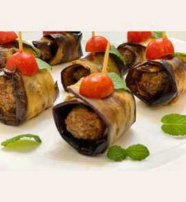 رول بادمجان با گوشت